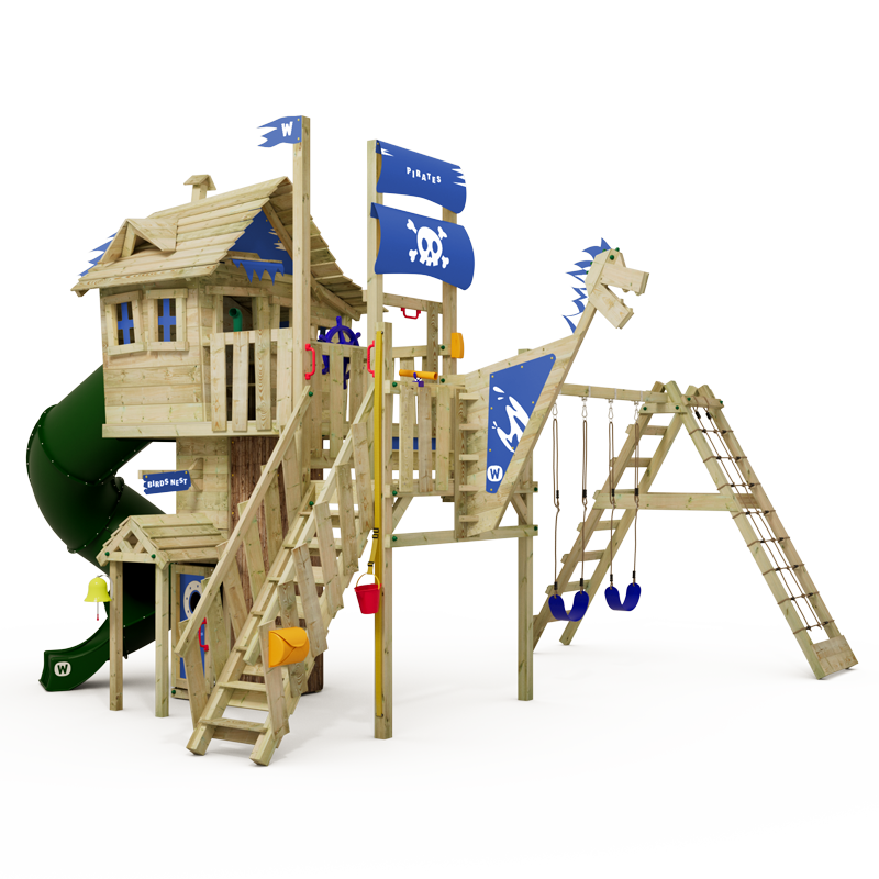 Къщичка на дърво Wickey Prime Neverland с турбо пързалка
