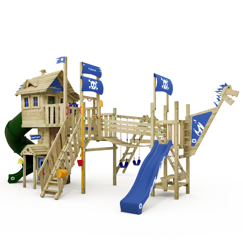 Къща на дърво Wickey Prime NeverLand Gold с турбо пързалка
